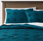 Threshold King Tufted Diamond Crinkle Comforter Set, New. Fixed Price $62.99.