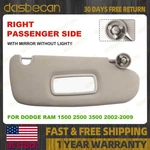 Right Passenger Side Sun Visor For Dodge Ram 1500 2500 3500 2002-2009 1CT18TL2AA. Fixed Price $24.99.