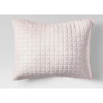 1 Nat Berkus Project 62 Blushed Pink Velvet Grid Quilted King Sham. Fixed Price $16.99.