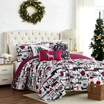 Southshore Fine Living Merry Town Christmas Quilt Set King/cal. Fixed Price $96.18.