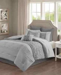 510 Design Ramsey Embroidered 8-PC. Comforter Set, California King Gray. Fixed Price $74.00.
