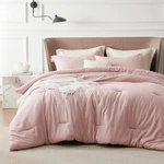 Bedsure Queen Comforter Set - Pink Soft Bedding All Seasons, Cationic Dye.... Fixed Price $51.76.