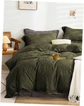 Size Comforter Set Olive Green Queen Tufted Geometry. Fixed Price $58.06.