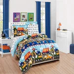 Linen Plus Comforter Set Kids Construction Tractors Blue Red Green Yellow. Fixed Price $90.79.