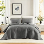 Comfort Spaces Charcoal Oversized King Set 120"X118" Bedspread Quilted .... Fixed Price $90.25.