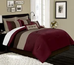 Chezmoi Collection Loft 8-PIECE Luxury Striped Comforter Set (queen, Burgundy.... Fixed Price $88.49.