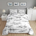 Airplane Comforter Set Queen Size Aircraft Bedding 3PCS Girls Boys Te.... Fixed Price $89.73.