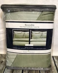 New Reversible Easy Care Twin Duvet Comforter Cover Set Light Green Sage Kohl. Fixed Price $25.95.