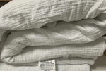 Casaluna Comforter Textured Chambray Cotton Full/queen White No Shams,read. Fixed Price $54.71.
