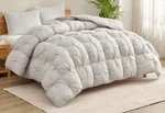 Casual Living Comforter Set Grey Pillow Shams 3-PIECE Zuri Mega Puff Reversible. Fixed Price $99.95.