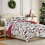 Southshore Fine Living, Inc. Full/queen Comforter Set 2 Pillow Cases - Red Plaid. Fixed Price $45.59.
