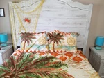 Laural Home "palm" Comforter -sheet Set-shams-pillow-dust Ruffle-curtains/full. Fixed Price $49.99.