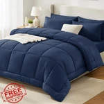Himeet Oversized King Comforter Set Navy Blue 7PC Bed Bag All Season. Fixed Price $78.99.