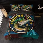 Nttopship Big Pike Bedding, Bass Fishing Comforter Set Queen 2 Pillowcases. Fixed Price $29.99.