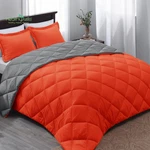 Basic Beyond Comforter Set - Orange Queen, Reversible Bed. Fixed Price $74.95.