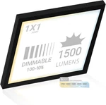 Dimmable 1X1 Ft Led Ceiling Light, 5CCT, 1500LM, Black Trim, CRI90. Fixed Price $99.99.