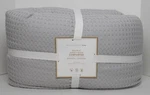Pottery Barn Teen Waffle Jersey Back Comforter, Full Queen 86/86 Light Gray Nwt. Fixed Price $135.95.