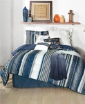 Hallmart Collectibles London Comforter Set Bedding 10-PCS Queen Blue. Fixed Price $79.99.