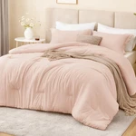 Pink Queen Comforter Set, 3-PIECE Prewashed Bed With 1 (90 X 90.... Fixed Price $52.15.