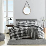 Nautica Comforter Set 3-PIECE Full/queen Size Plaid Microsuede Charcoal Gray. Fixed Price $66.62.