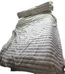 Frye 4 Channel 3-PIECE Faux Fur Comforter Set King Size Beige **defect**. Fixed Price $149.99.