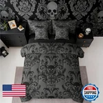 Erosebridal Gothic Damask 7 Piece Comforter Set Full Bed In Bagsugar Skull. Fixed Price $91.70.