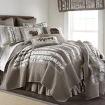 Donna Sharp Birch Forest Cotton Quilted Cottage 4-PC Queen Set Country Bedding. Fixed Price $264.95.