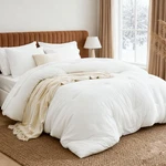 Bedsure Queen Size Comforter Set, White Soft Prewashed Bedding All Seasons,. Fixed Price $94.80.