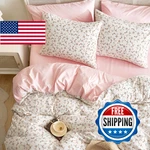 Wake In Cloud Floral Comforter Set - Cottagecore Aesthetic Cute Flower Queen Siz. Fixed Price $73.48.