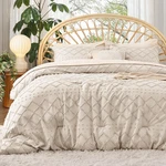 Bedsure Set - Beige Comforter, Boho Tufted Full, 06. Fixed Price $79.25.
