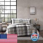Eddie Bauer - Twin Comforter Set Reversible Plaid Bedding Matching Sham. Fixed Price $108.57.
