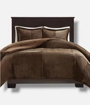 Madison Brown Parker Corduroy Plush Comforter Mini Set Full/queen. Fixed Price $62.30.