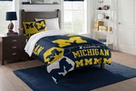 Northwest Ncaa Unisex-adult Comforter And Sham Set Michigan Wolverines Hexagon. Fixed Price $112.22.