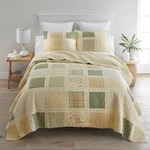 Donna Sharp Meadow Sage Floral Patchwork Cotton Country King 3PC Quilted Bed Set. Fixed Price $246.00.