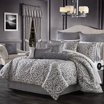 J. Queen New York Tribeca Charcoal Gray 4 Piece Comforter Set,. Fixed Price $149.00.