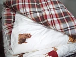 Cuddl Duds Reversible Dog Plaid Flannel Full Queen Comforter Shams Throw Pillow. Fixed Price $130.50.