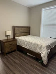 Rustic Chic Bedroom Set Queen + Nightstand Lamp. Fixed Price $500.00.