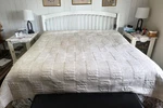 Hotel Collection Metallic Panels King Comforter Beige/tan Cotton W/ Polyester. Fixed Price $89.00.
