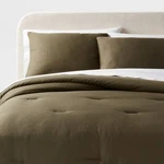 King Washed Cotton Sateen Comforter And Sham Set Dark Olive Green -. Fixed Price $30.59.