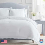 Martha Stewart - King Comforter Set Crisp Smooth Bedding Cotton Percale. Fixed Price $231.20.