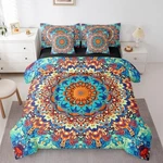 Boho Mandala Comforter Set Art Deco Vintage Bedding King (7-PIECE) Teal Orange. Fixed Price $107.58.
