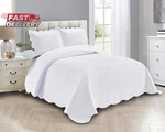 Linen Plus Luxury Oversized Coverlet Embossed Bedspread Set Solid White King/cal. Fixed Price $30.80.