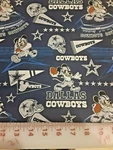 (1/2 Yard ) Nfl Dallas Cowboys Mickey Mouse Cotton Fabric 18" X 44". Fixed Price $6.95.