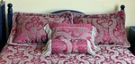 6-PIECE Croscill Bellissima Red & Gold Damask Comforter Bedroom Set Queen Size. Fixed Price $199.00.