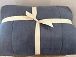 Pottery Barn European Linen Flax Waffle Comforter King Cal Steel Blue. Fixed Price $139.00.