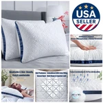 Breathable Microfiber Pillows Set 2 - Hotel Quality Cooling For Better Sleep. Fixed Price $132.99.