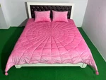 Pink Velvet Warm Comforter Handmade, Lightweight, Solid Print Quilt Set. Fixed Price $95.00.