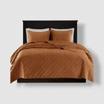 Madison Park Orange Harper Quilted Velvet 3-PC. Set, King Size. Fixed Price $86.40.