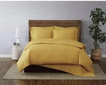Brooklyn Loom 100% Cotton Percale 3 Pcs Duvet Set King Size Yellow Color. Fixed Price $65.99.