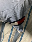 Tommy Hilfiger Blue Striped Reversible Down Comforter 57" X 78" - Size Twin. Fixed Price $115.00.